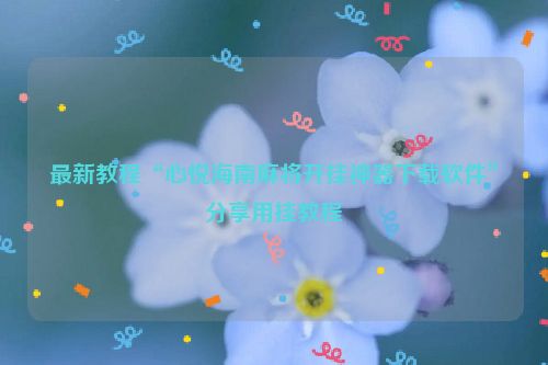 最新教程“心悦海南麻将开挂神器下载软件”分享用挂教程