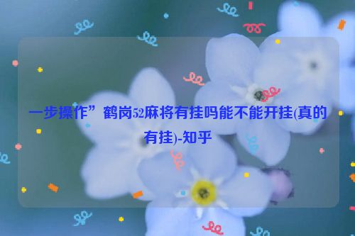 一步操作”鹤岗52麻将有挂吗能不能开挂(真的有挂)-知乎