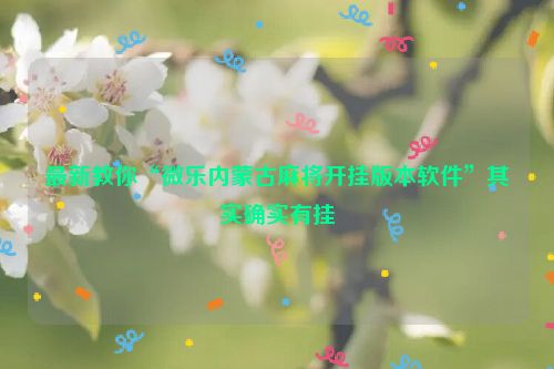 最新教你“微乐内蒙古麻将开挂版本软件”其实确实有挂