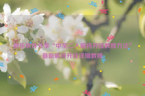 微乐软件分享“中至二人麻将开挂教程方法”最新麻将开挂详细教程