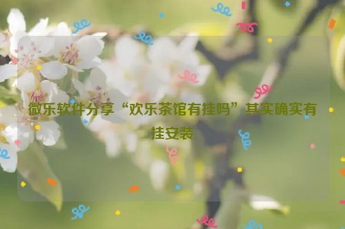 微乐软件分享“欢乐茶馆有挂吗”其实确实有挂安装