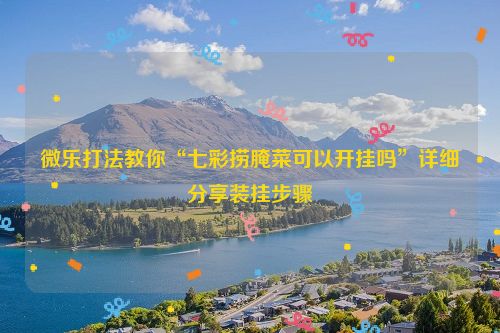 微乐打法教你“七彩捞腌菜可以开挂吗”详细分享装挂步骤