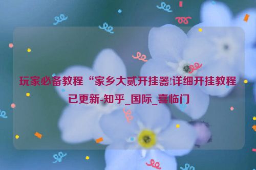 玩家必备教程“家乡大贰开挂器!详细开挂教程已更新-知乎_国际_喜临门
