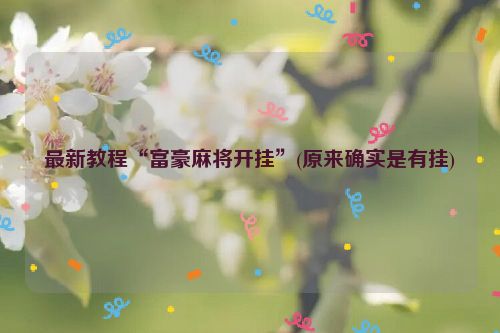 最新教程“富豪麻将开挂”(原来确实是有挂)