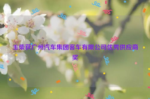 玉柴获广州汽车集团客车有限公司优秀供应商奖