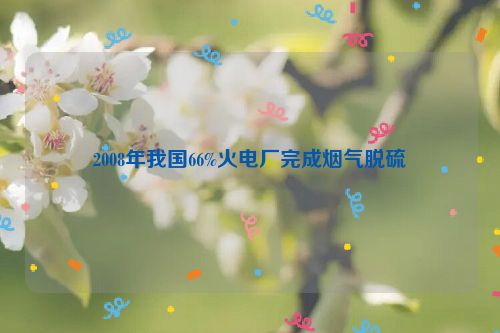 2008年我国66%火电厂完成烟气脱硫