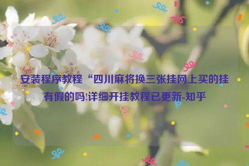 安装程序教程“四川麻将换三张挂网上买的挂有假的吗!详细开挂教程已更新-知乎