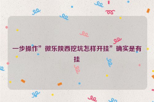 一步操作”微乐陕西挖坑怎样开挂”确实是有挂