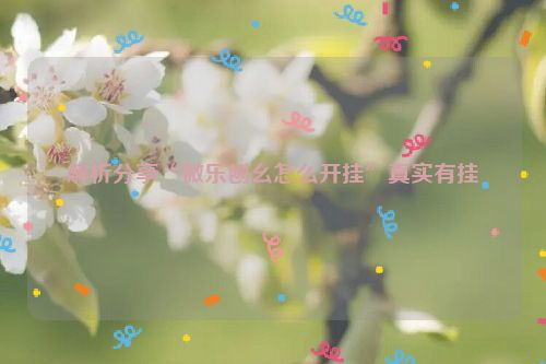 解析分享“微乐刨幺怎么开挂”真实有挂