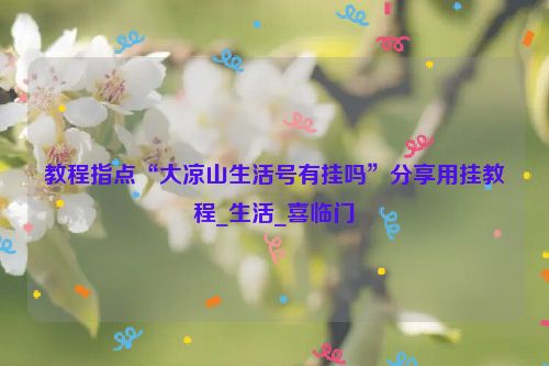 教程指点“大凉山生活号有挂吗”分享用挂教程_生活_喜临门