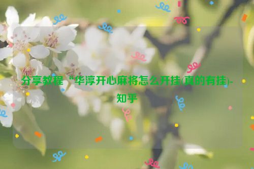 分享教程“华淳开心麻将怎么开挂(真的有挂)-知乎