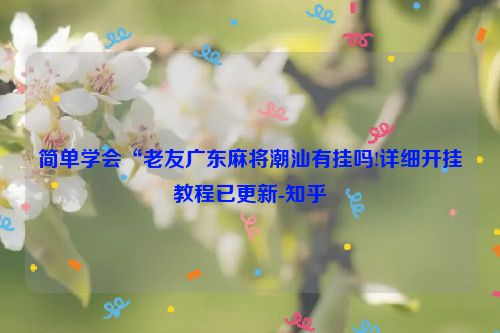 简单学会“老友广东麻将潮汕有挂吗!详细开挂教程已更新-知乎