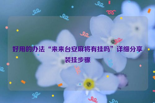 好用的办法“来来台安麻将有挂吗”详细分享装挂步骤